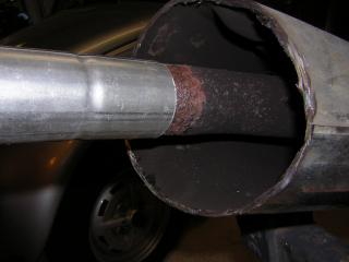 BMW muffler new outlet pipe