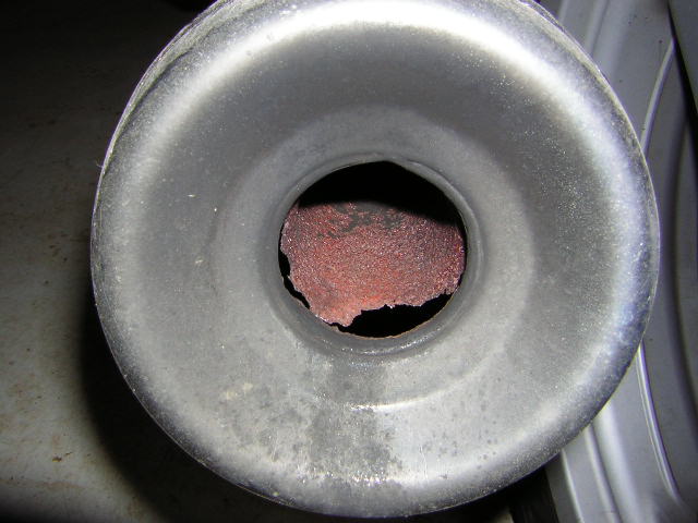 Rusted out inside on BMW stainless steel muffler