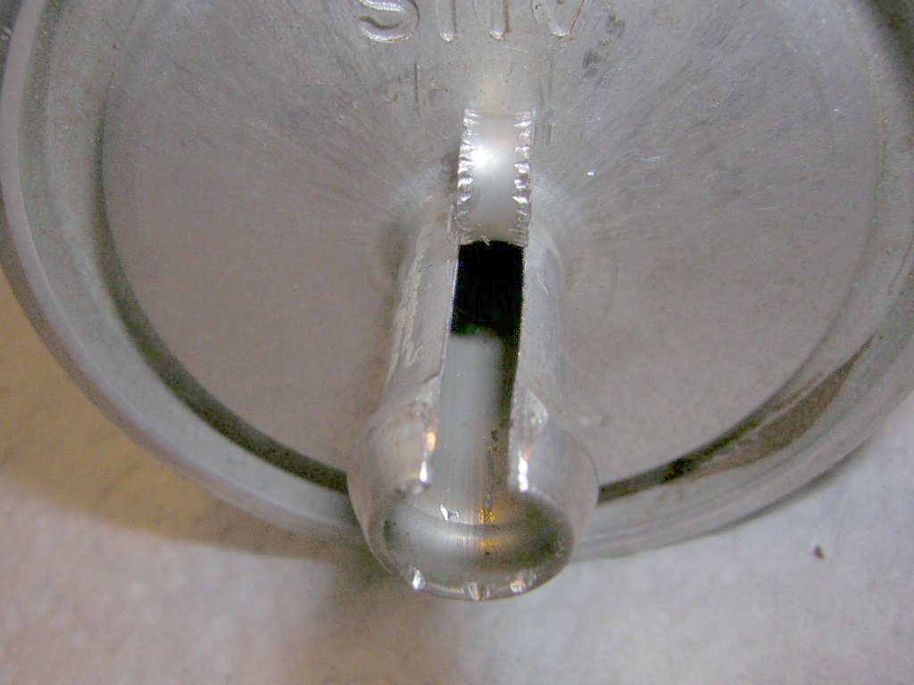 Fuel filter exposed