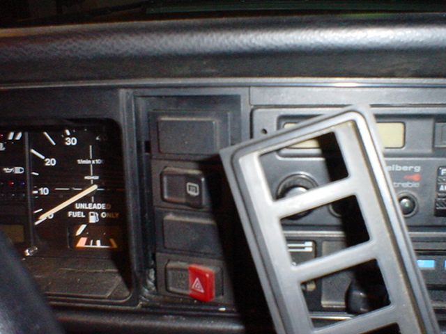 VW Cabriolet, dashboard, instrument cluster, lights