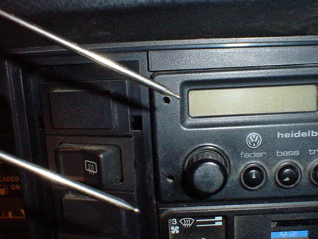 VW Cabriolet, dashboard, instrument cluster, lights