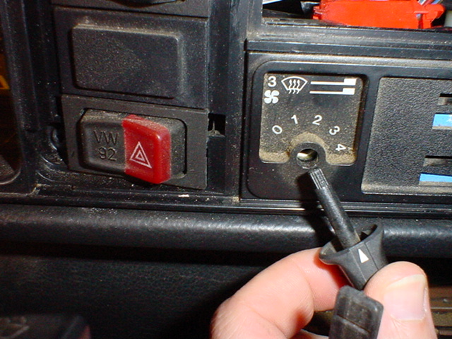 VW Cabriolet, dashboard, instrument cluster, lights
