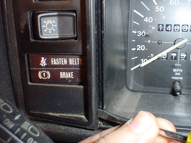 VW Cabriolet, dashboard, instrument cluster, lights
