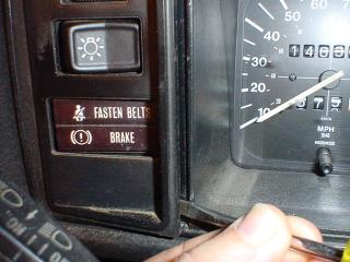 VW Cabriolet, dashboard, instrument cluster, lights