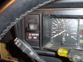 VW Cabriolet, dashboard, instrument cluster, lights