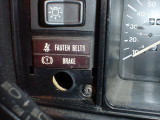 VW Cabriolet, dashboard, instrument cluster, lights
