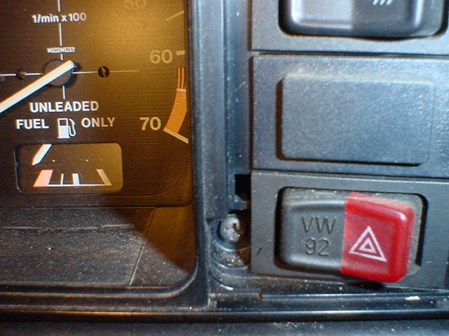 VW Cabriolet, dashboard, instrument cluster, lights