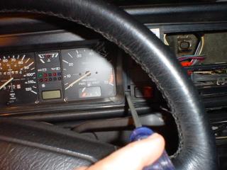 VW Cabriolet, dashboard, instrument cluster, lights