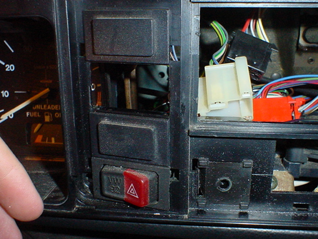 VW Cabriolet, dashboard, instrument cluster, lights