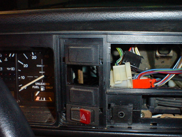 VW Cabriolet, dashboard, instrument cluster, lights