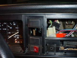 VW Cabriolet, dashboard, instrument cluster, lights