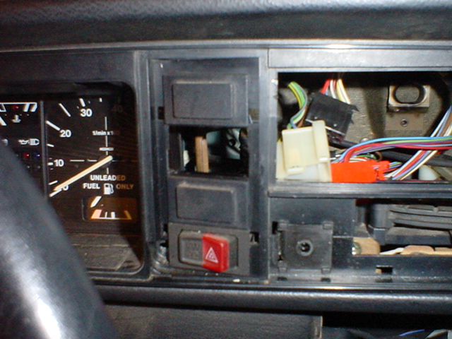 VW Cabriolet, dashboard, instrument cluster, lights