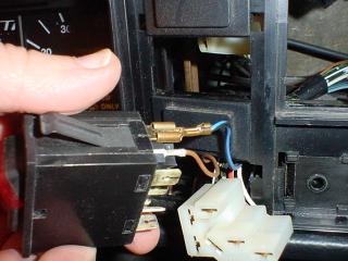 VW Cabriolet, dashboard, instrument cluster, lights