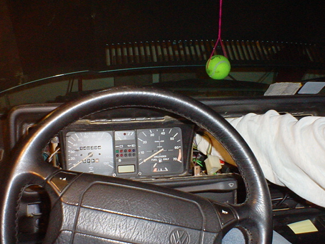 VW Cabriolet, dashboard, instrument cluster, lights