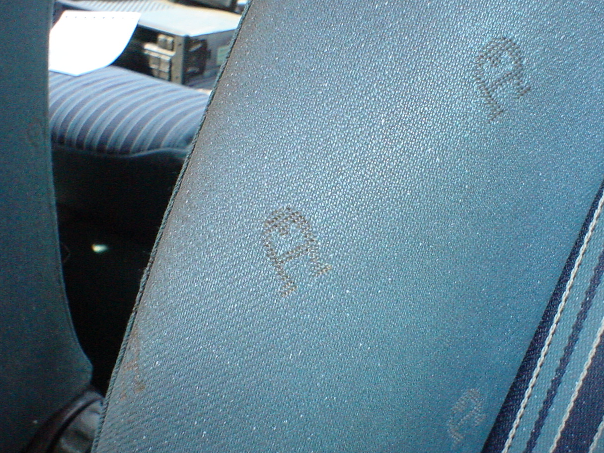 VW Cabriolet, body shop, over spray, mistake