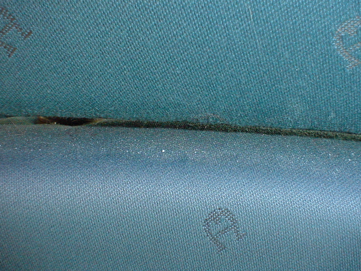 VW Cabriolet, body shop, over spray, mistake