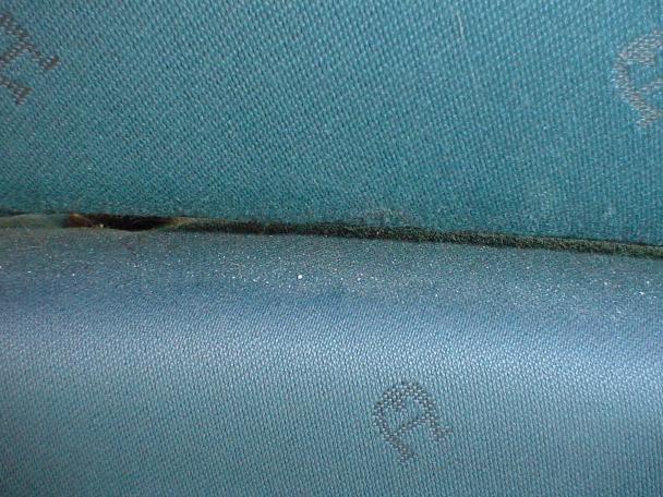 VW Cabriolet, body shop, over spray, mistake