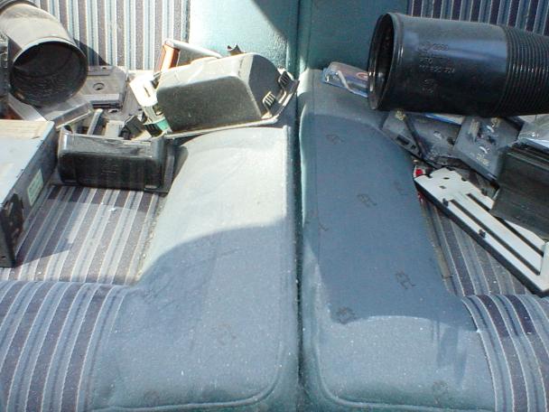 VW Cabriolet, body shop, over spray, mistake