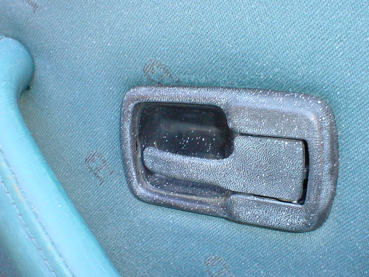 VW Cabriolet, body shop, over spray, mistake