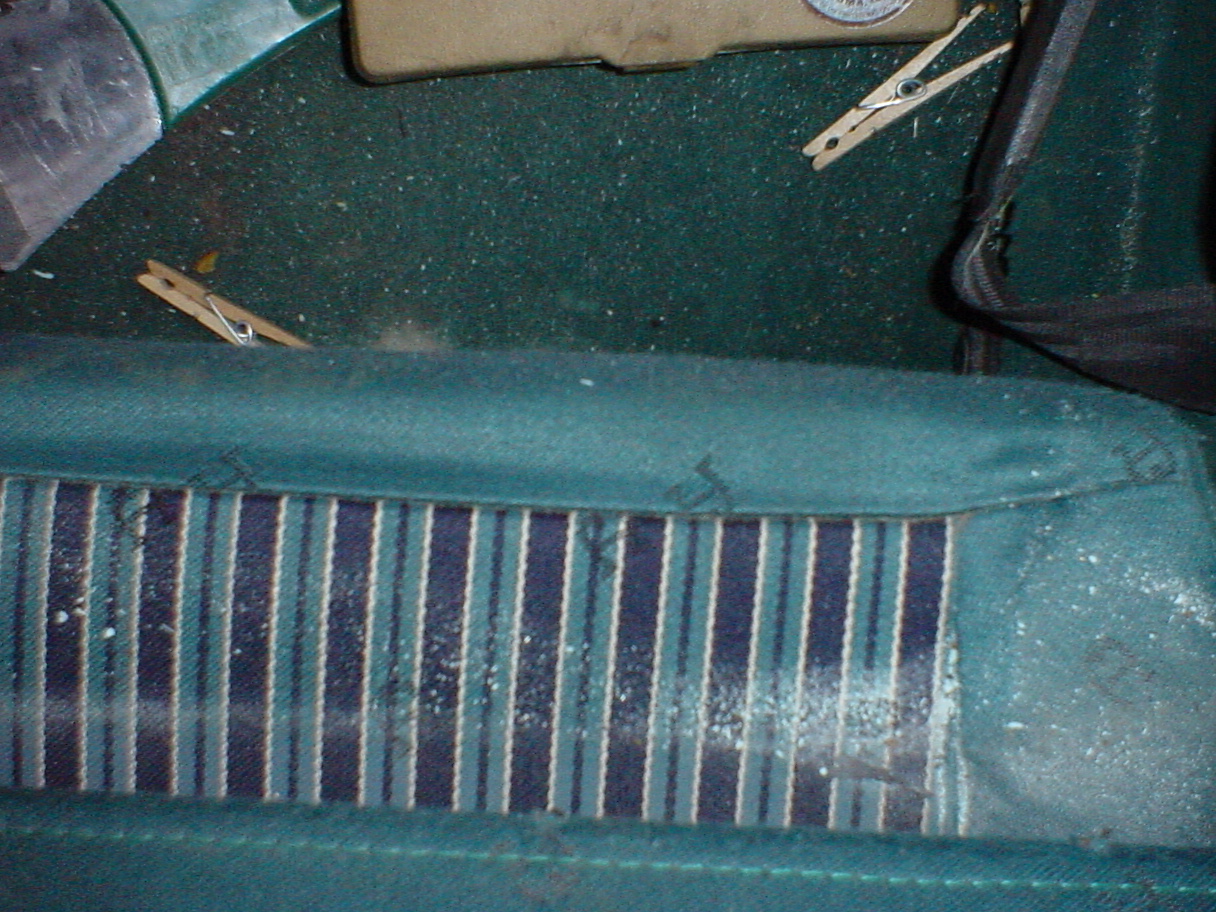 VW Cabriolet, body shop, over spray, mistake