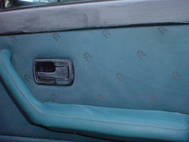 VW Cabriolet, body shop, over spray, mistake