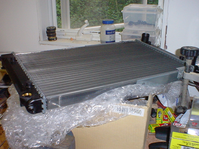 Volkswagen Cabriolet, radiator install, replace