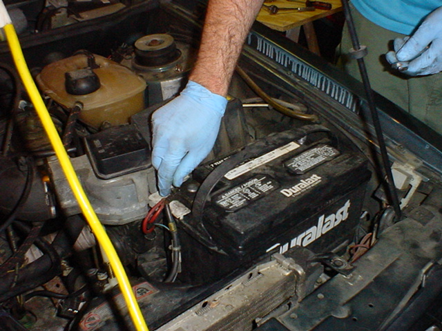 Volkswagen Cabriolet, radiator install, replace