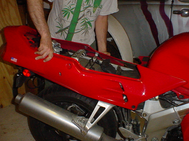 Honda VFR750 Interceptor seat rear faring