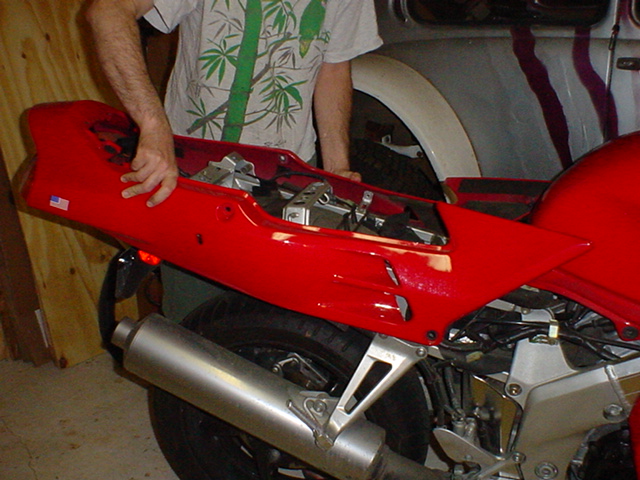 Honda VFR750 Interceptor seat rear faring