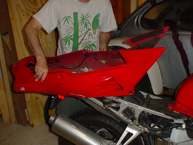 Honda VFR750 Interceptor seat rear faring