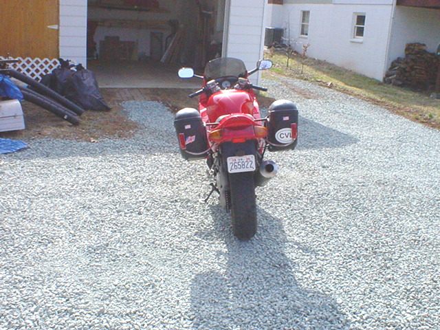 Honda VFR with Givi E21 monokey hard cases
