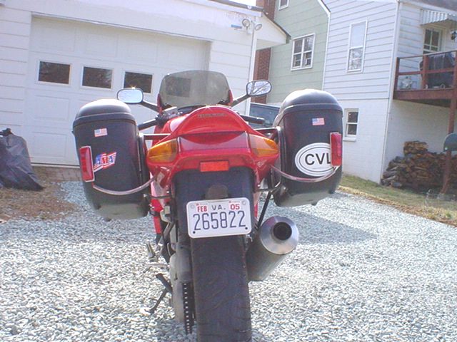 Honda VFR with Givi E21 monokey hard cases