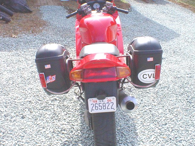 Honda VFR with Givi E21 monokey hard cases