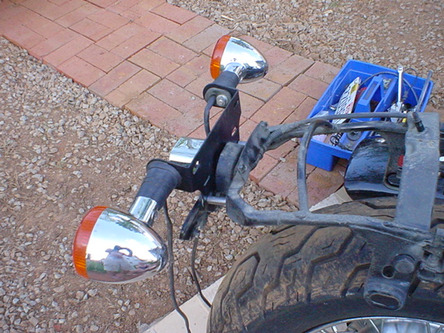 Honda Shadow, turn signal, move, relocate